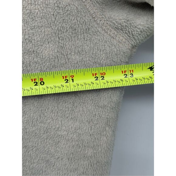 American Eagle Outfitters Fleece Sweater 1/4 Zip Y2K Men Large Gray Beige - Picture 7 of 12